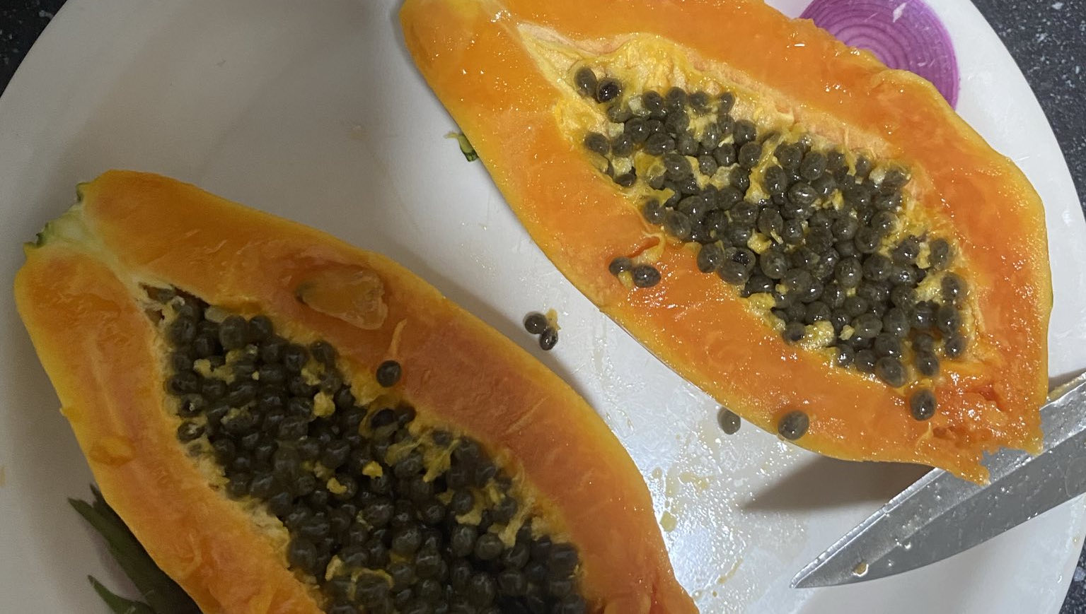 Frische Papaya vom Markt Papaya